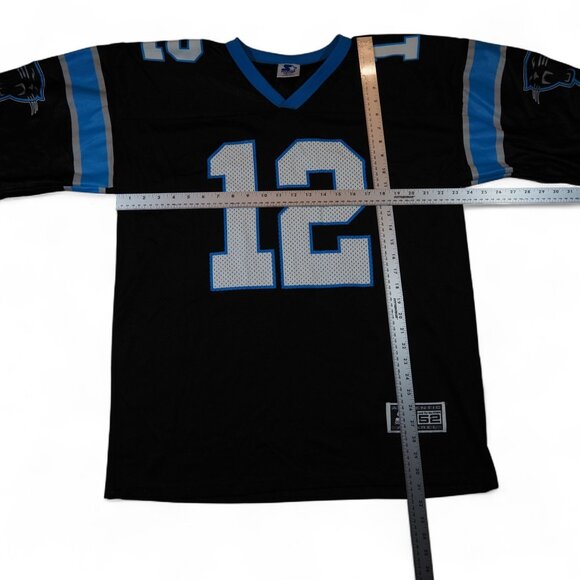 Starter VTG 90s Carolina Panthers Kerry Collins #12 Jersey Men's XL (52) Black - Picture 10 of 12